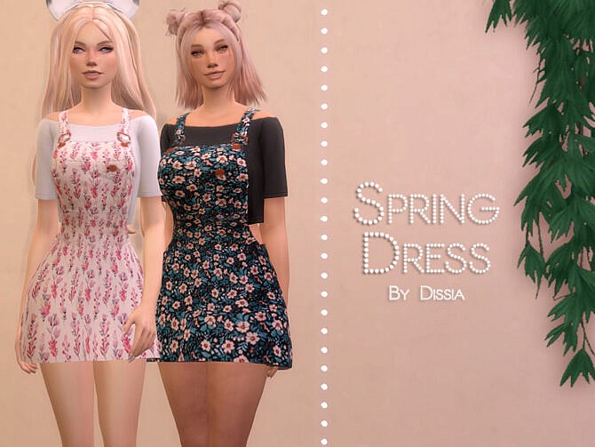 Sims 4 Spring Dress by Dissia at TSR