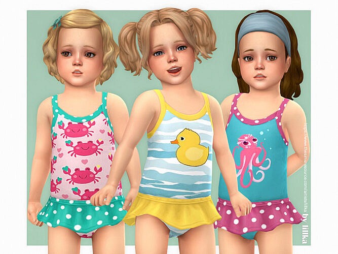 Toddler Swimsuit P14 By Lillka