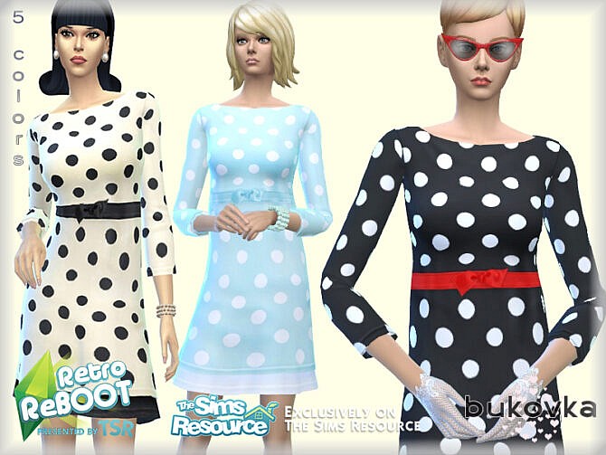 Sims 4 Retro Dress Princess by bukovka at TSR