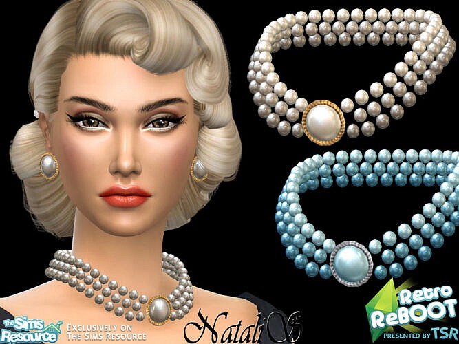 Retro 60s Pearl Necklace By Natalis