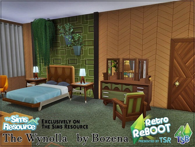 Sims 4 Retro Vintage Home The Wynolla by bozena at TSR