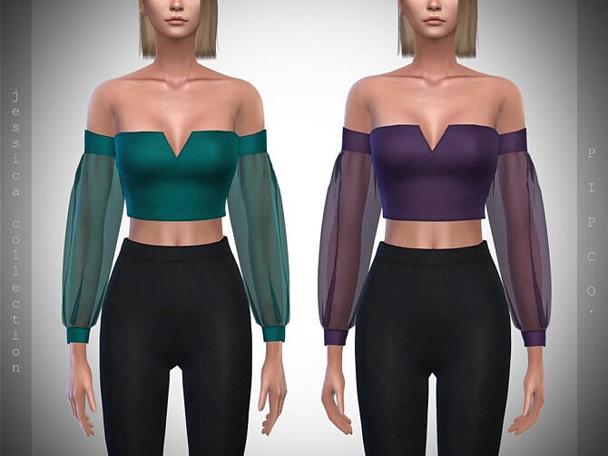 Sims 4 Jessica Top by Pipco at TSR