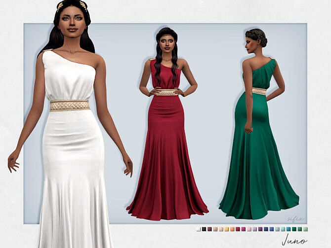 Sims 4 Juno Formal Dress by Sifix at TSR