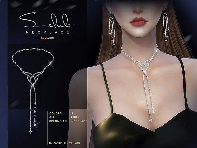 Sims 4 Necklace 202106 by S Club LL at TSR