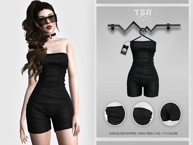 Sims 4 Sleeveless Romper BD436 by busra tr at TSR