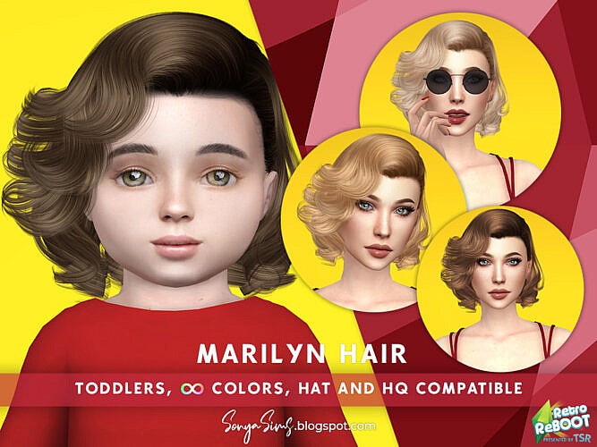 Retro Marilyn Hair (toddlers) By Sonyasimscc