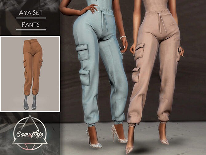 Sims 4 Aya Set (Pants) by Camuflaje at TSR