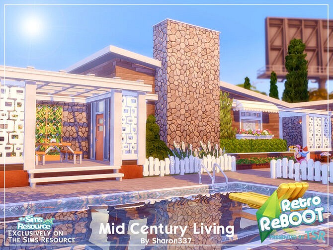 Sims 4 Retro Mid Century Living by sharon337 at TSR
