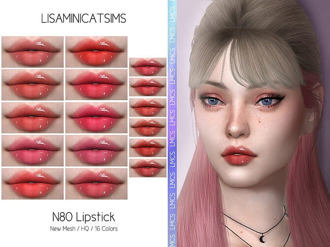 Sims 4 LMCS Lipstick N80 (HQ) by Lisaminicatsims at TSR