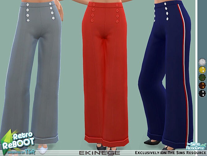 Sims 4 Retro Sailor Pants by ekinege at TSR