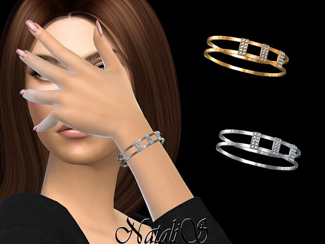 Diamond Pave Accented Bangles By Natalis