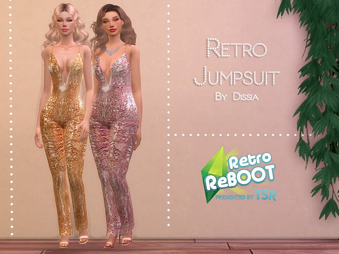 Sims 4 Retro Retro Jumpsuit by Dissia at TSR
