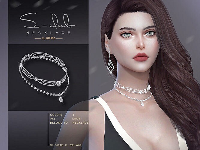 Diamond Necklace 202107 By S-club Ll