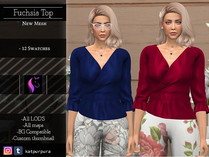 Fuchsia Top By Katpurpura