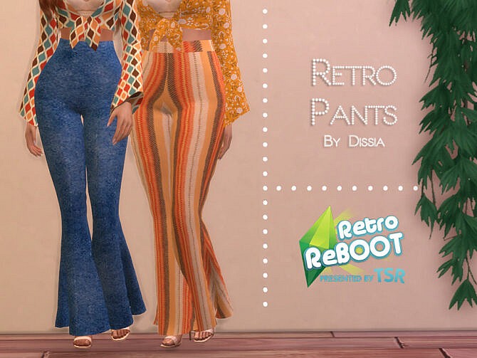 Sims 4 Retro Pants by Dissia at TSR