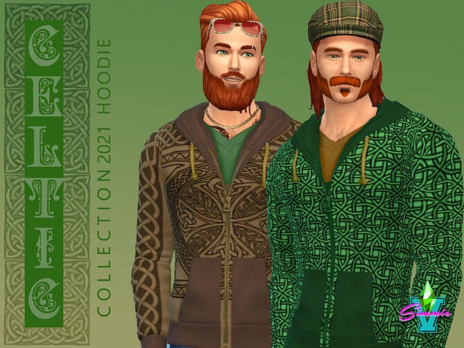 Sims 4 Celtic Zip Hoodie by SimmieV at TSR