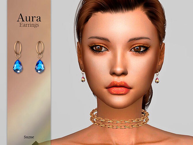 Sims 4 Aura Earrings by Suzue at TSR