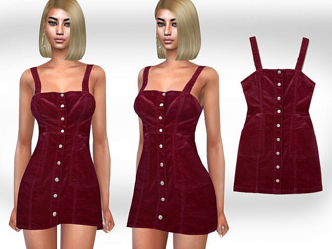 Sims 4 Velvet Blend Dress by Saliwa at TSR