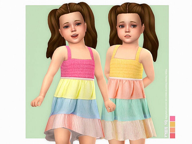 Sims 4 Viola Dress for Toddler by lillka at TSR