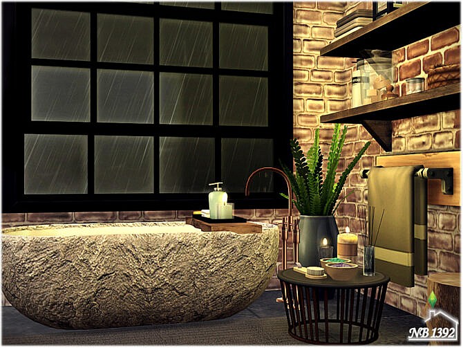 Sims 4 Industrial Bathroom by nobody1392 at TSR