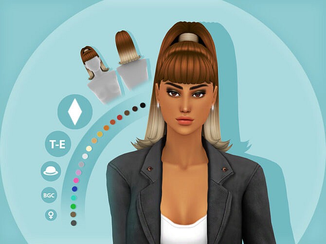 Sims 4 Ari Hairstyle by simcelebrity00 at TSR