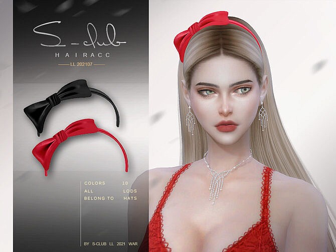 Sims 4 Bow beadband 202107 by S Club LL at TSR