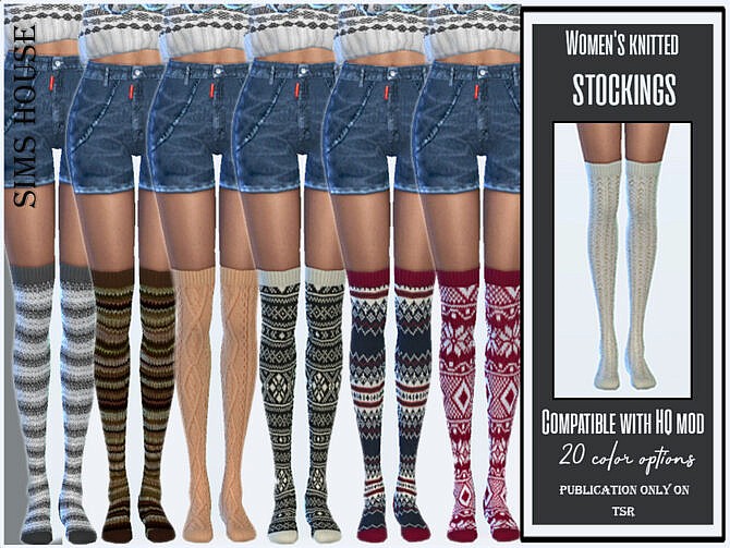 Sims 4 Knitted stockings by Sims House at TSR