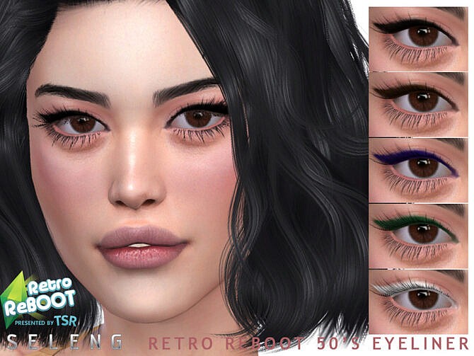 Sims 4 Retro 50s Eyeliner by Seleng at TSR