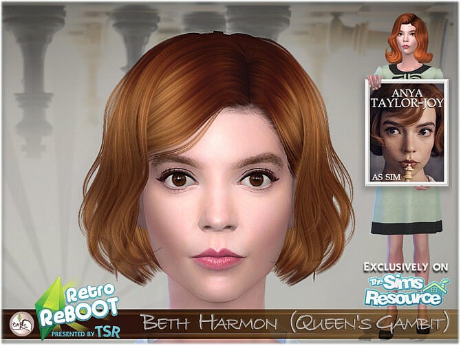 Sims 4 Beth Harmon (Queens Gambit) by BAkalia at TSR
