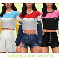 Athletic Crop Sweater By Black Lily