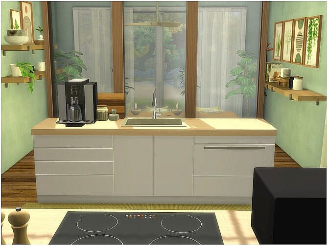 Sims 4 Wooden Kitchen by lotsbymanal at TSR