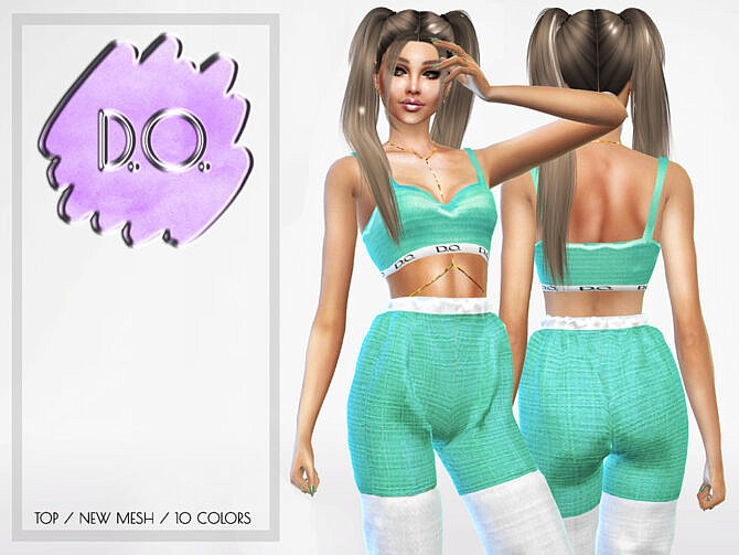 Sims 4 Crop Top 55 by D.O.Lilac at TSR