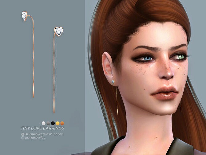 Sims 4 Tiny Love earrings by sugar owl at TSR