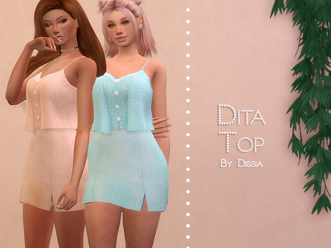 Sims 4 Dita Top by Dissia at TSR