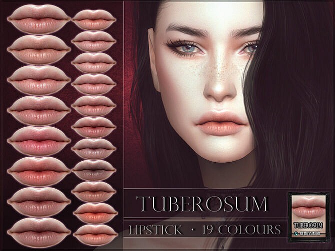 Sims 4 Tuberosum Lipstick by RemusSirion at TSR