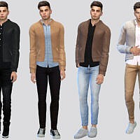 Clyde Leather Jacket By Mclaynesims