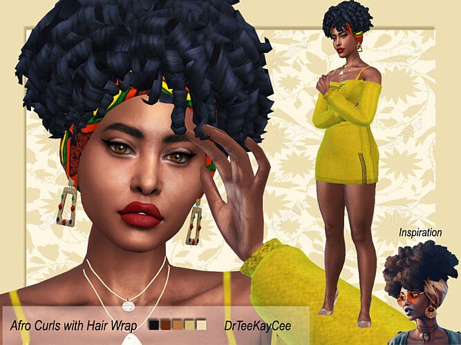 Afro Curls With Hair Wrap By Drteekaycee