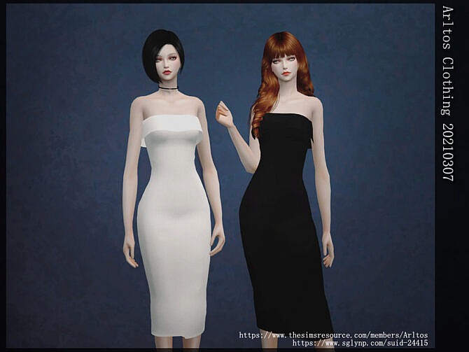 Sims 4 Dress 20210307 by Arltos at TSR