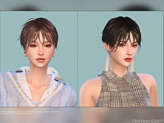 Sims 4 Female Hair G39 by Daisy Sims at TSR