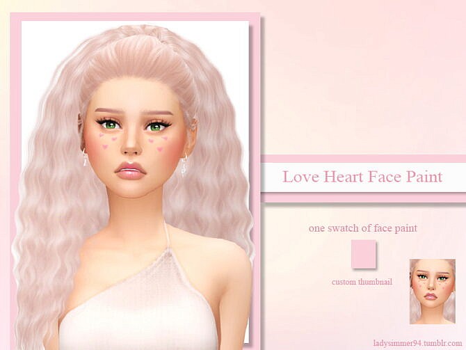 Sims 4 Love Hearts Face Paint by LadySimmer94 at TSR