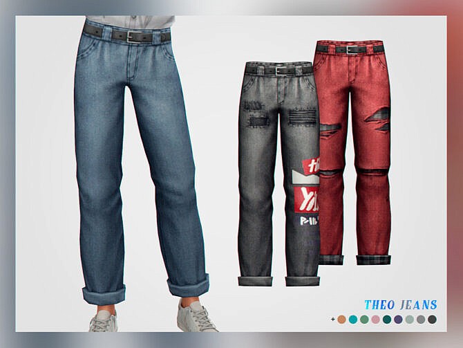 Sims 4 Theo Jeans by pixelette at TSR