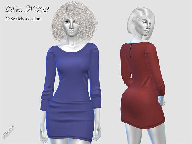 Sims 4 DRESS N 302 by pizazz at TSR