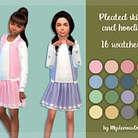 Pleated Skirt With Hoodie By Mysteriousoo