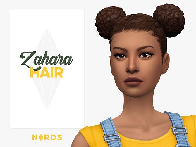 Sims 4 Zahara Hair by Nords at TSR