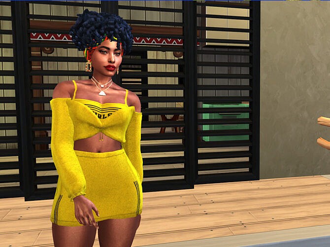 Sims 4 Afro Curls with Hair Wrap by drteekaycee at TSR