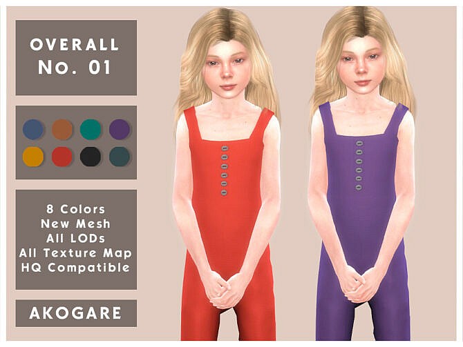 Sims 4 Overall No.01 by Akogare at TSR