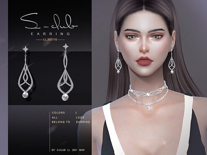 Diamond Earrings 202110 By S-club Ll