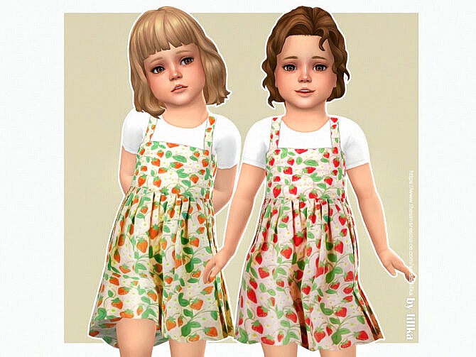 Sims 4 Bree Dress by lillka at TSR