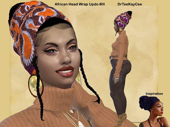 African Head Wrap Updo #iii By Drteekaycee