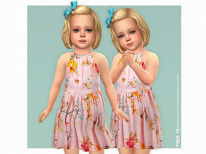 Sims 4 Romy Dress by lillka at TSR